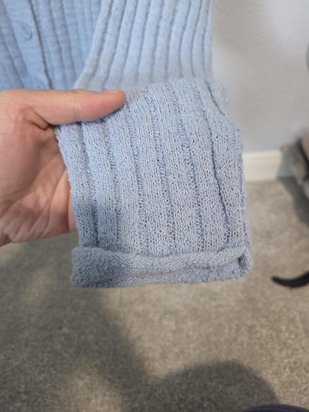 Universal Thread Powder Blue Ribbed Button Cardigan - Picture 5 of 9